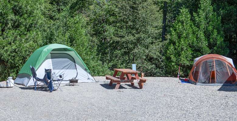 Family camping Yosemite