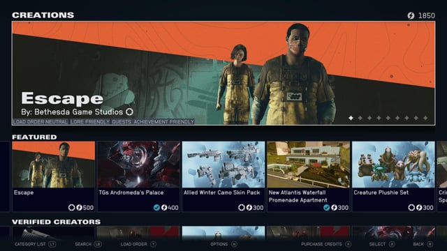 A character interacting with an NPC in a lively marketplace within New Atlantis, highlighting character models and environmental details.