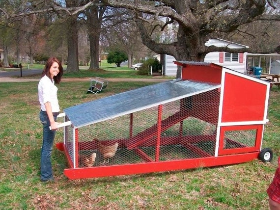 Chicken tractor frame with hardware cloth