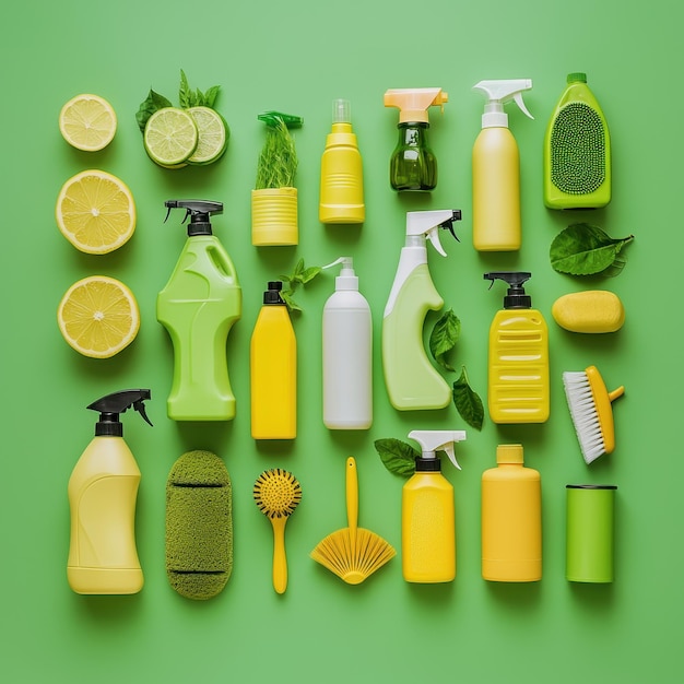 Finished bottle of homemade citrus cleaner with lemons and oranges