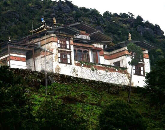 Hiker reaching Tiger's Nest Monastery in Bhutan