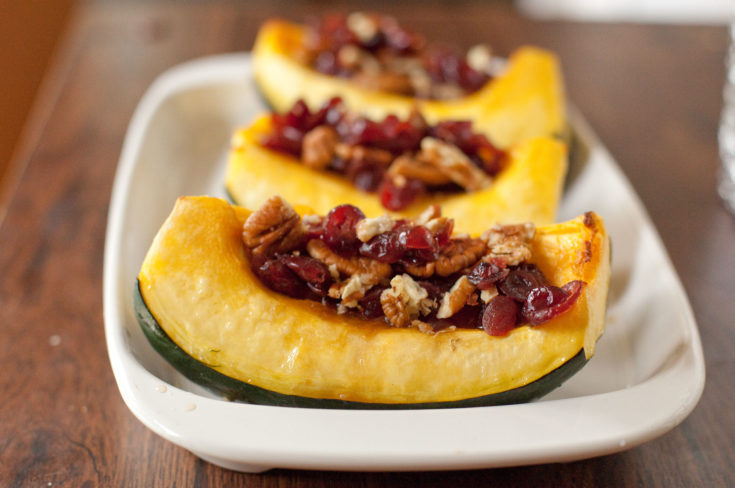 Autumn's Bounty: Cranberry-Stuffed Squash, Cold...
