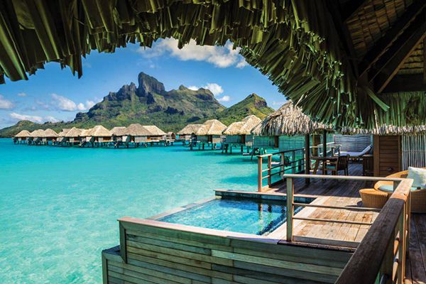 Four Seasons Bora Bora aerial view