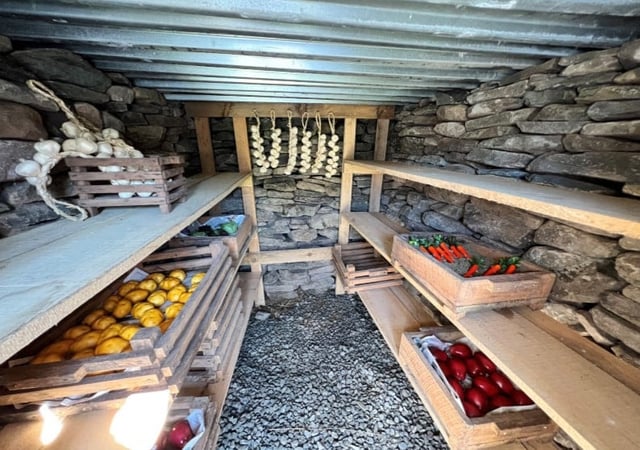 Root cellar at 1930s lost Catskill farm in Grahamsville NY