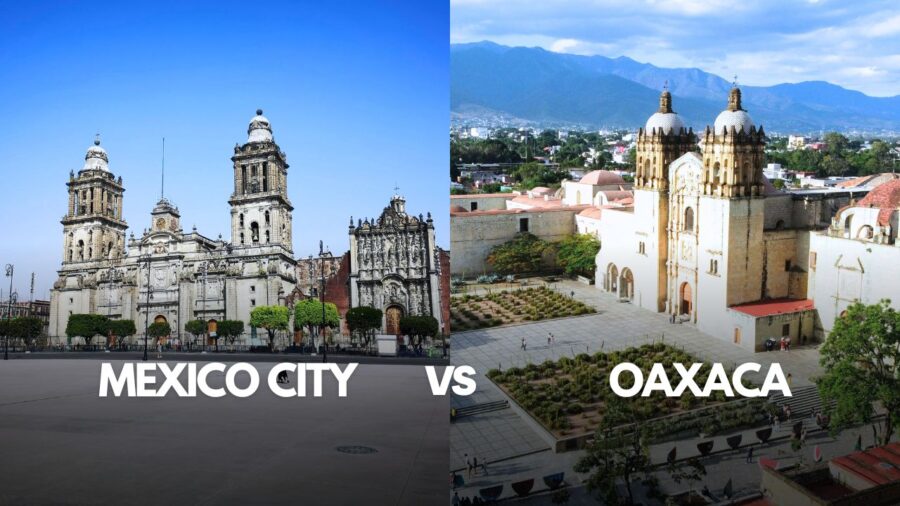 Oaxaca sunset and architecture