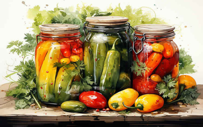 fermentation starter kit glass jars vegetables