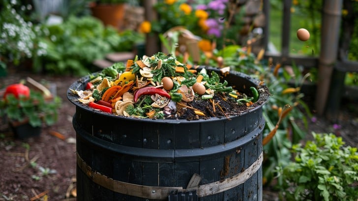 Organic waste and compost.