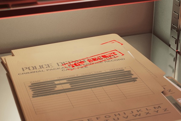 Image of a locked metal file cabinet, representing government secrets and hidden information.