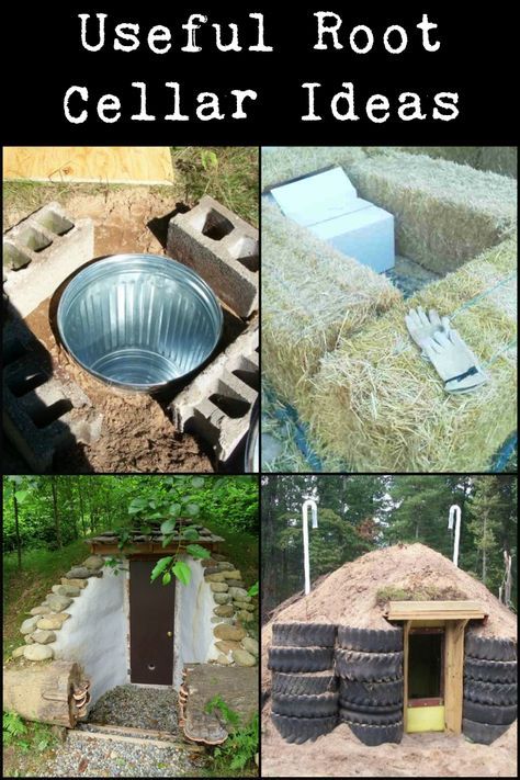 Concrete block root cellar walls