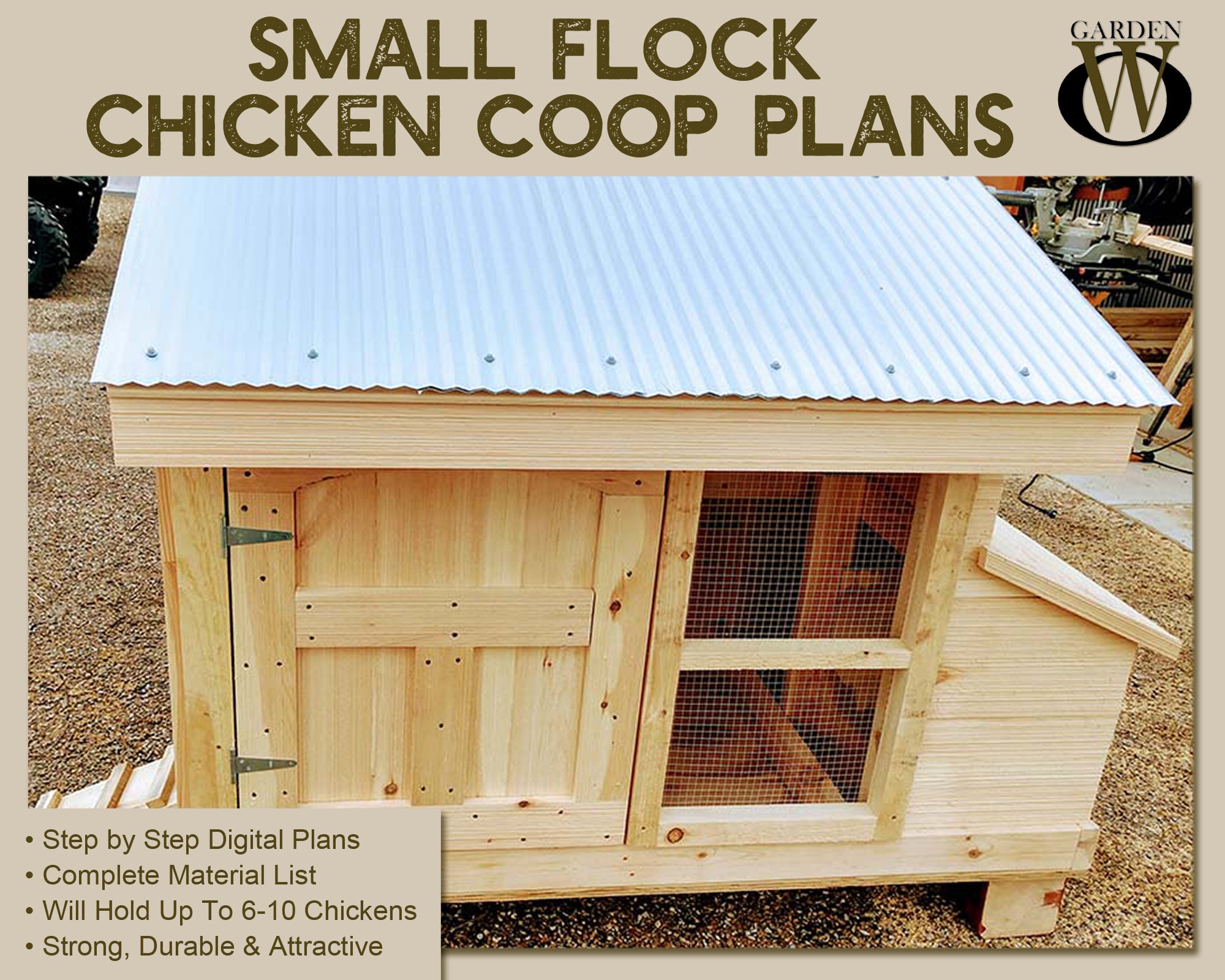 Hand drawn chicken tractor plans sketch
