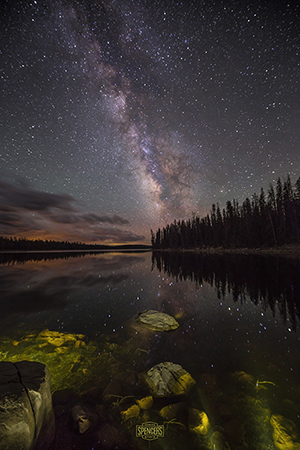 Phase One camera set up in the Atacama Desert at night