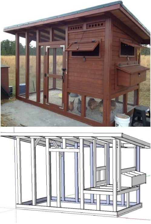 Chicken coop base construction
