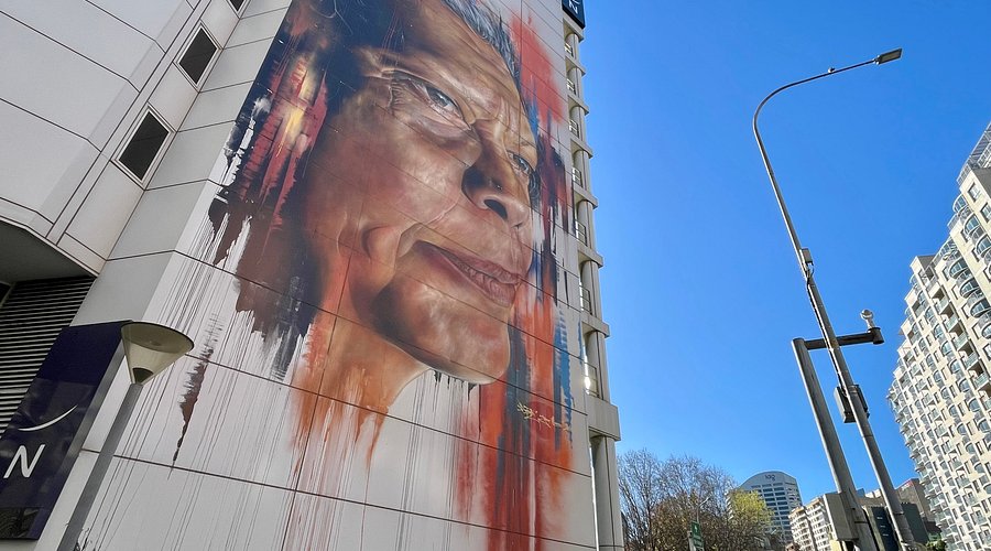 Wake Up! Sydney Central exterior mural