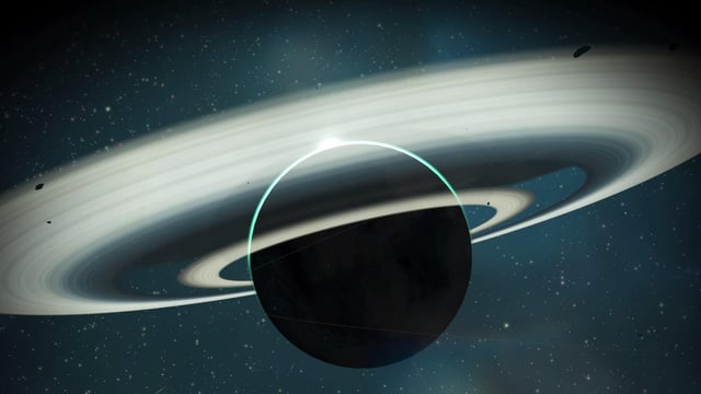 A space scene with Space Dream installed, showcasing enhanced nebulae, starfields, and asteroid fields. Show a planet in the background.