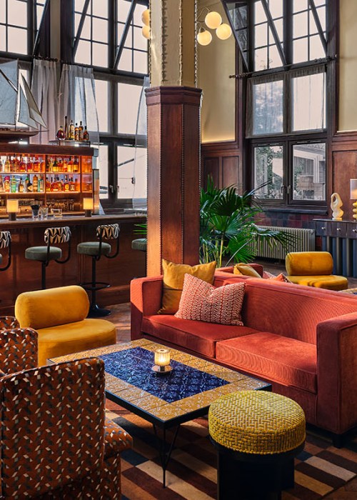 Groovy vibes and canal views in my Up Top room at The Hoxton. This vintage record player is a game-changer. #HoxtonLife #AmsterdamCanals #VinylCollection