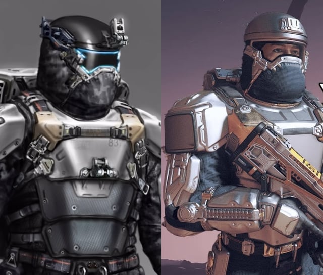 A gritty, futuristic scene depicting a bounty hunter confronting their target.