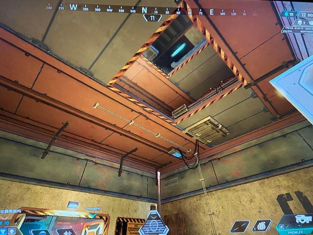 A frame-by-frame breakdown of the zipline hopping technique, showcasing the exact moment to jump off and back onto the zipline for maximum speed. Show three separate screenshots tiled together horizontally: 1) Pathfinder connecting to the zipline, 2) Pathfinder at the peak of the jump, 3) Pathfinder reconnecting to the zipline. Overlay the individual images with arrows pointing to the key actions.