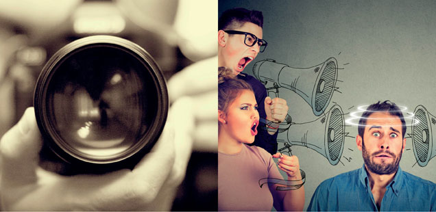 Crowds of people protesting the validity of birds