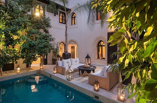 rooftop terrace of a riad