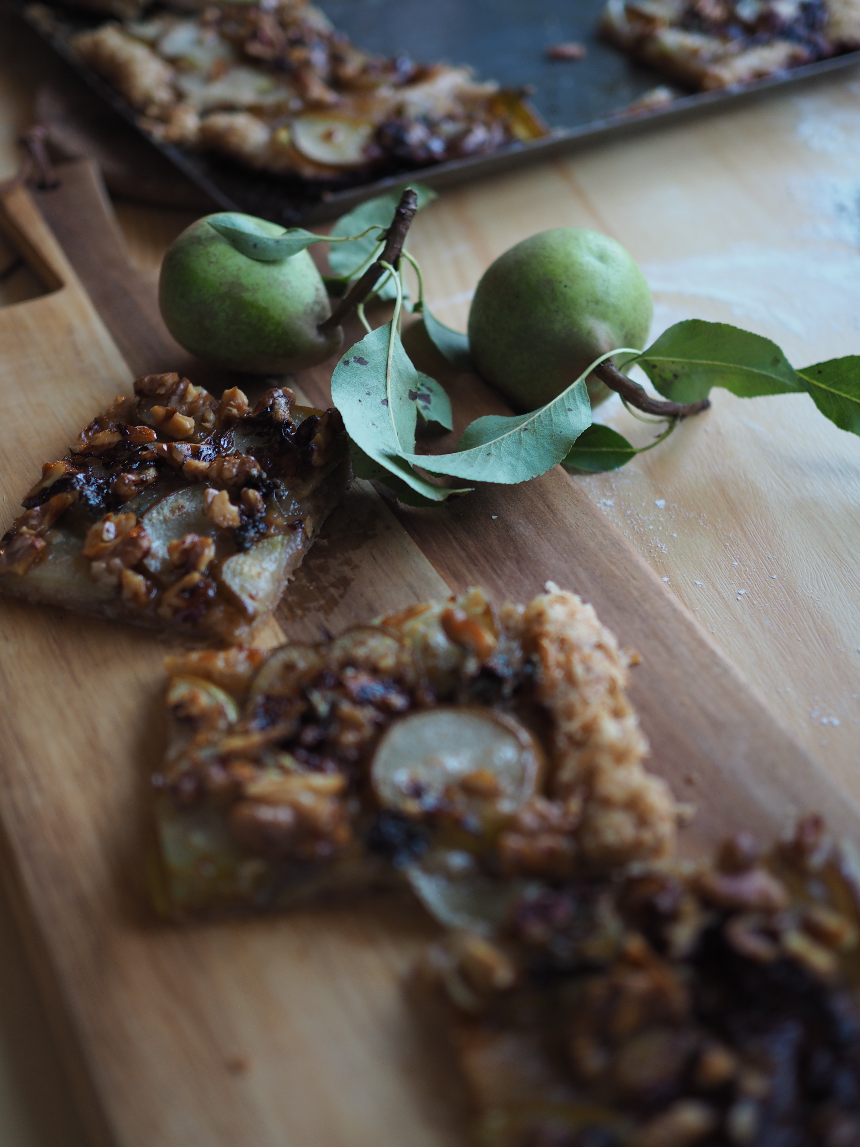 pears basket rustic outdoor setting