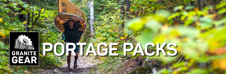 Granite Gear Superior One portage pack on a portage trail
