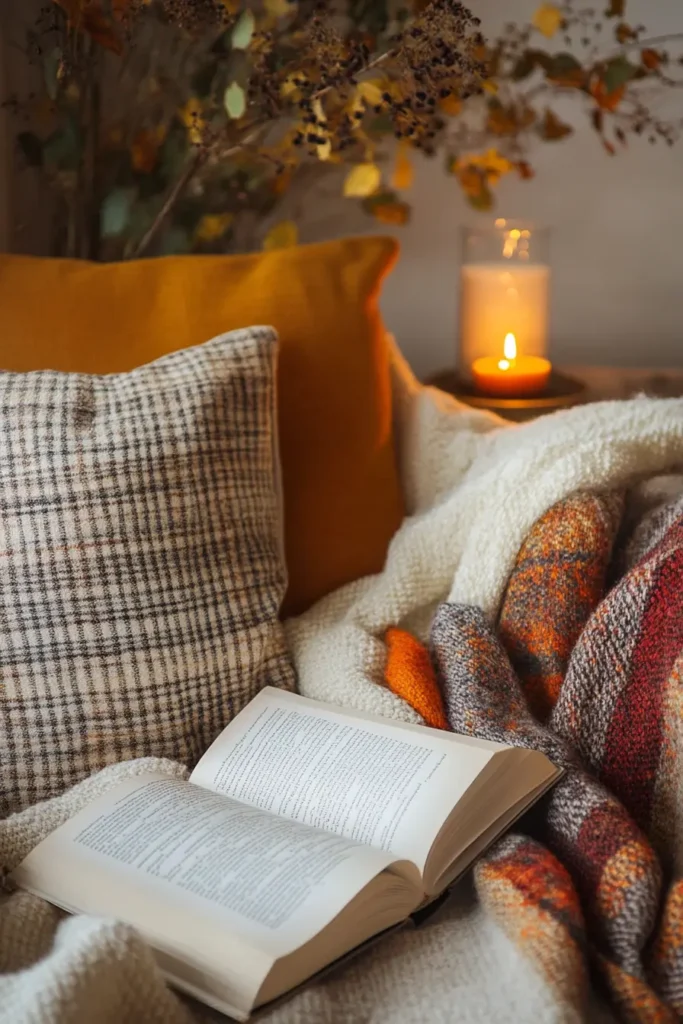 DIY shelves rustic wood books plants