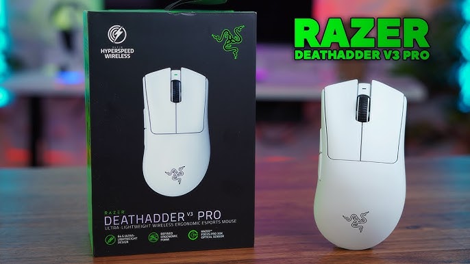 Internal view of the Razer DeathAdder V3 Pro, highlighting the Razer Optical Mouse Switches Gen-3.