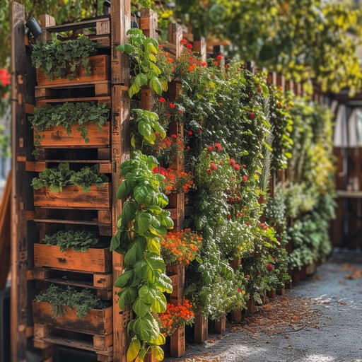 Urban Garden with recycled pallets.