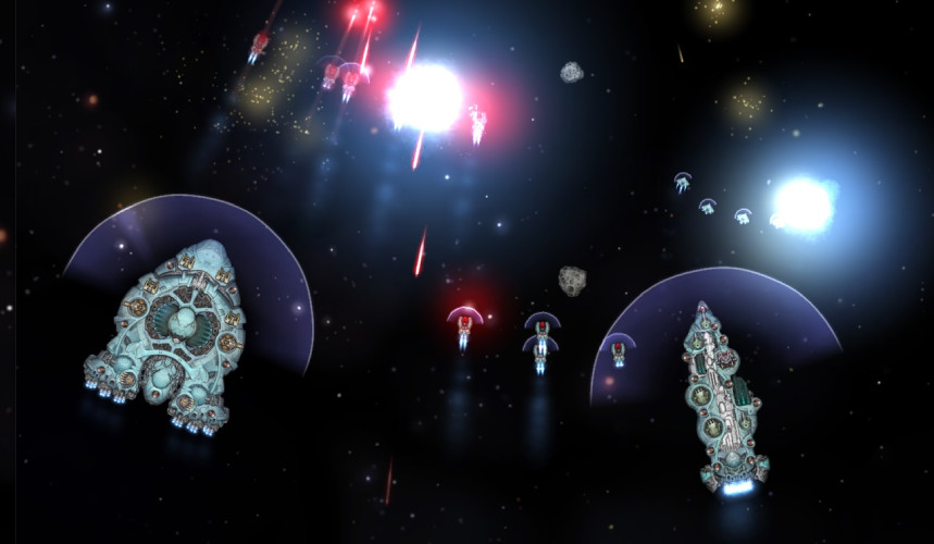 A faction leader in Starsector giving a speech, showcasing the dramatic storytelling possible with Nexerelin.