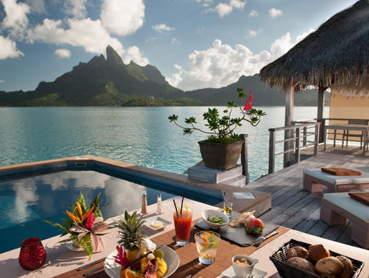 St. Regis Bora Bora Overwater Royal Otemanu Villa Pool Deck Dining