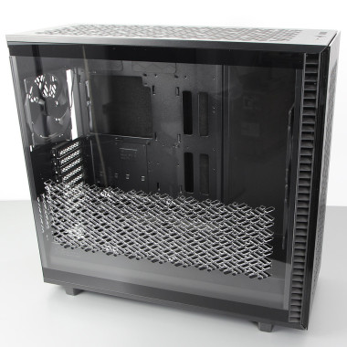 Product shot of the Fractal Design Node 304 case, showcasing its compact size and stylish design.