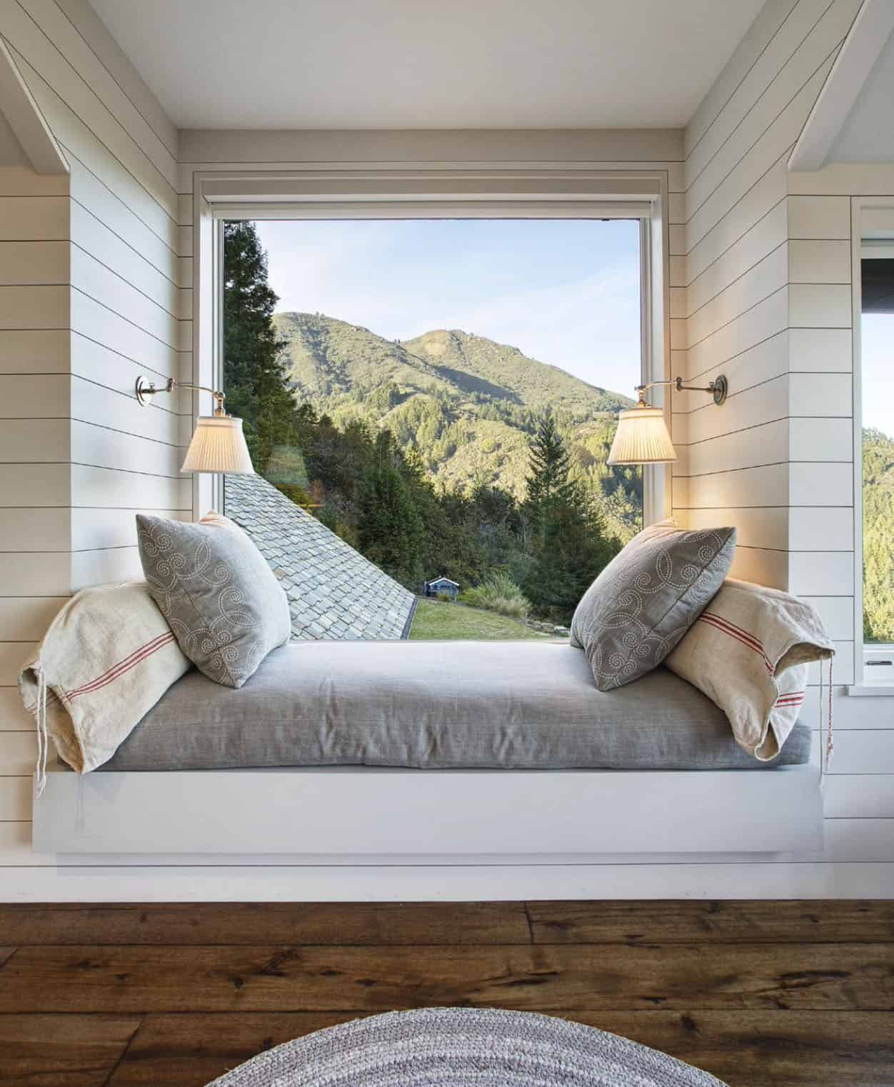 styled fall nook reading chair blanket