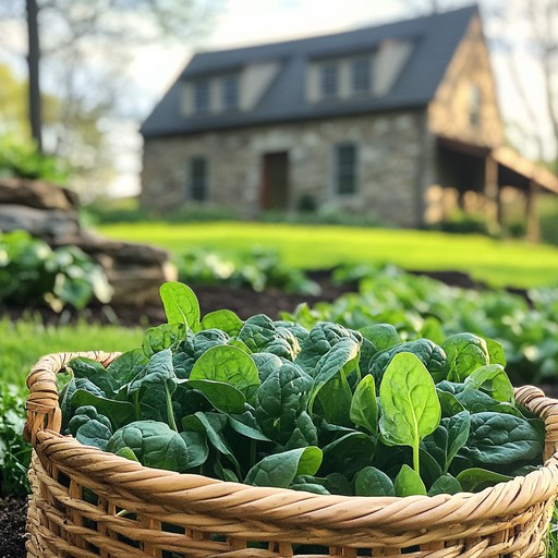Fresh spinach basket