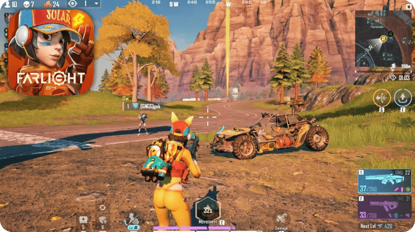 A screenshot of the Godot Engine editor interface. The editor showcases its node-based system, scripting environment, and user interface design tools. The scene being edited appears to be a 2D game environment, highlighting Godot's capabilities for 2D game development.