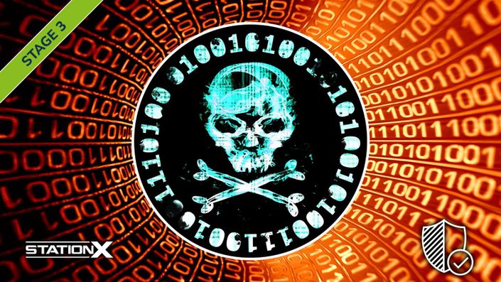 Cybersecurity analyst responding to simulated attack with data displayed on screens