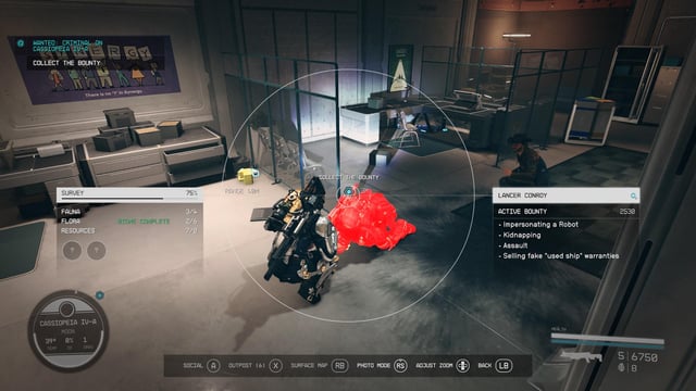 Various items that can be used for hunting targets in space