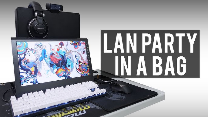 Portable Gaming PC, Monitor, and Peripherals in a Carrying Case