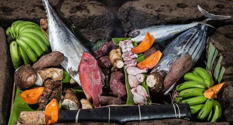 Working alongside local artisans to restore a Moai to its Ahu, contributing to the island's cultural revitalization. The shot should focus on the hands of the anthropologist and the local artisan as they place a stone or use a traditional tool. Capture the sense of collaboration and respect for cultural heritage. Technical quality should be high resolution to show the textures of the stone and tools.