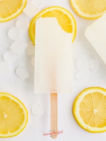 Image of homemade lemonade popsicles.