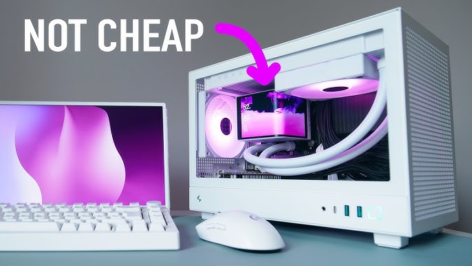 Close-up shot of the iCUE LINK connectors and cabling setup, demonstrating the simplicity and ease of installation.