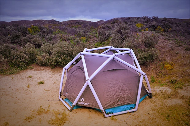 Bear canister setup at Kirk Creek Campground, demonstrating proper food storage techniques