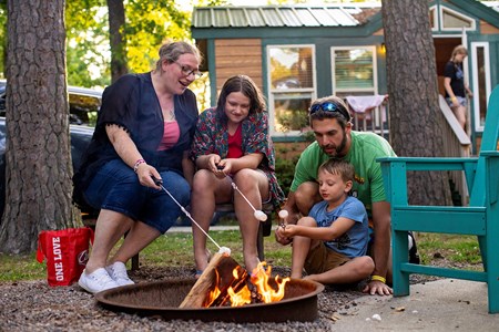 Camping activities near the resort