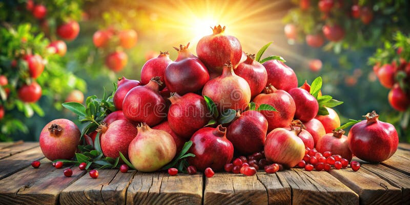 Fresh organic pomegranates