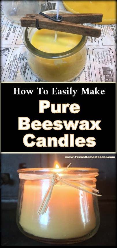 Dried lavender buds being stirred into melted beeswax