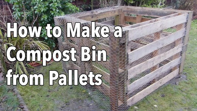 Compost bin filled with rich, dark compost, ready for use in the garden