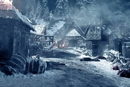 Poenari Citadel surrounded by forests in the Carpathian Mountains