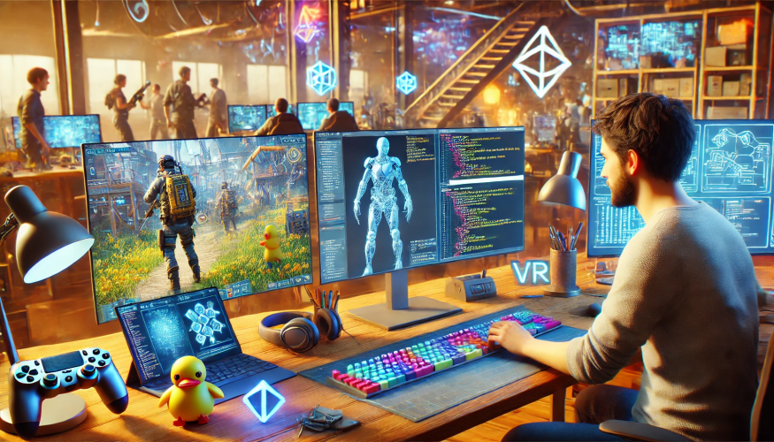 Close-up screenshot of V using optic camo from 'Cyberware-EX' in a dark alleyway, illuminated by neon signs