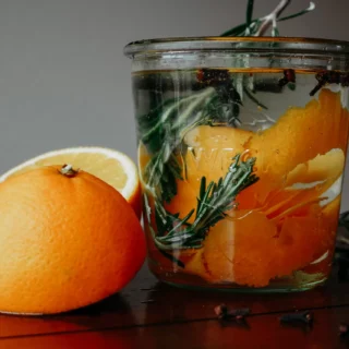 DIY all-purpose cleaner with orange scaled