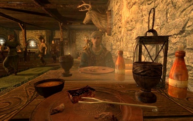 A dimly lit interior shot of the Undercity, taken from the perspective of someone navigating a narrow alleyway. The scene is lit by flickering braziers casting long, distorted shadows on the grimy walls. Include visual details such as makeshift shelters constructed from scrap metal and cloth, downtrodden characters huddled around fires, and puddles of stagnant water reflecting the dim light. Emphasize the atmosphere of despair and decay.