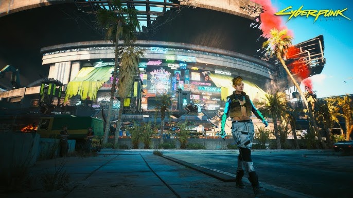 Screenshot of gameplay in Dogtown, showcasing the gritty environment.